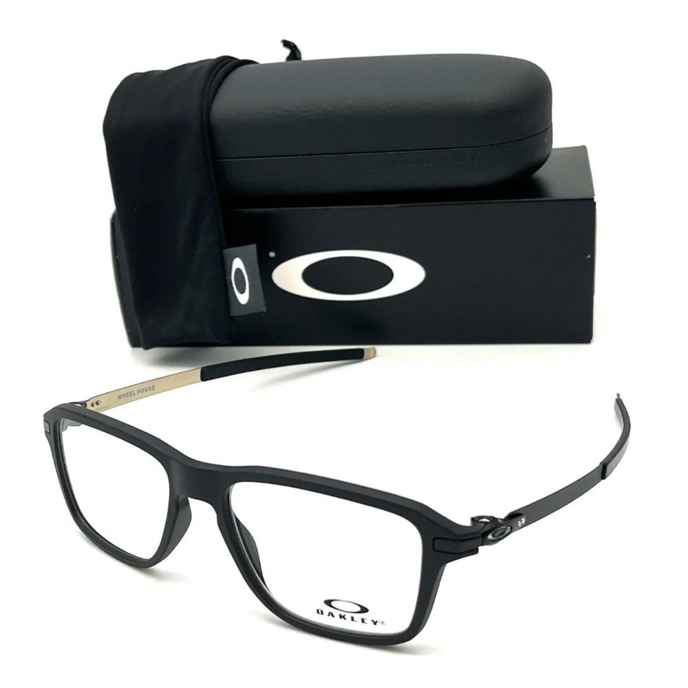 OAKLEY WHEEL HOUSE OX8166-0152 Stain Black / Demo Lens 52mm Eyeglasses